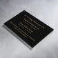 Granite Memorial Wall Mounted Plaque for Two Names, Free Personalised Gold Engraving