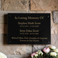 Granite Memorial Wall Mounted Plaque for Two Names, Free Personalised Gold Engraving