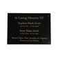 Granite Memorial Wall Mounted Plaque for Two Names, Free Personalised Gold Engraving