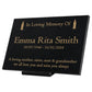 Granite Memorial Plaque, Candle Design, Personalised Engraved Tribute