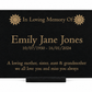 Granite Memorial Plaque, Sunflower, Stand Included