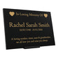 Granite Memorial Plaque, Heart, Personalized, Stand Included