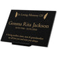 Granite Memorial Plaque, Feather, Personalized, Stand Included