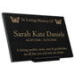 Granite Memorial Plaque, Butterfly, Stand Included
