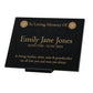 Granite Memorial Plaque, Sunflower, Stand Included