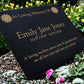 Granite Memorial Plaque, Sunflower, Stand Included